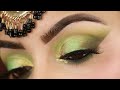Indian Wedding Green Golden Smokey Eye Makeup in HINDI | Deepti Ghai Sharma