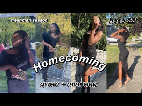 grwm:freshman homecoming 2022 + mini vlog