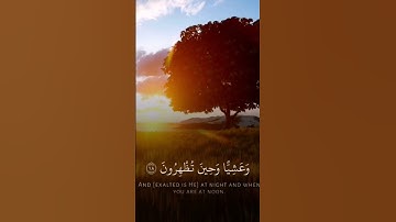 ﴿فسبحان الله حين تمسون وحين تصبحون﴾ تلاوة قصيرة | القارئ عبدالله الموسى