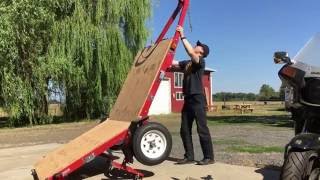 Harbor Freight Folding Trailer  Unfolding and Folding