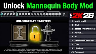 Nba 2K26 How To Unlock Mannequin Body Mod Easy