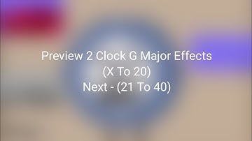Preview 2 Clock G Major Effects (X-20)