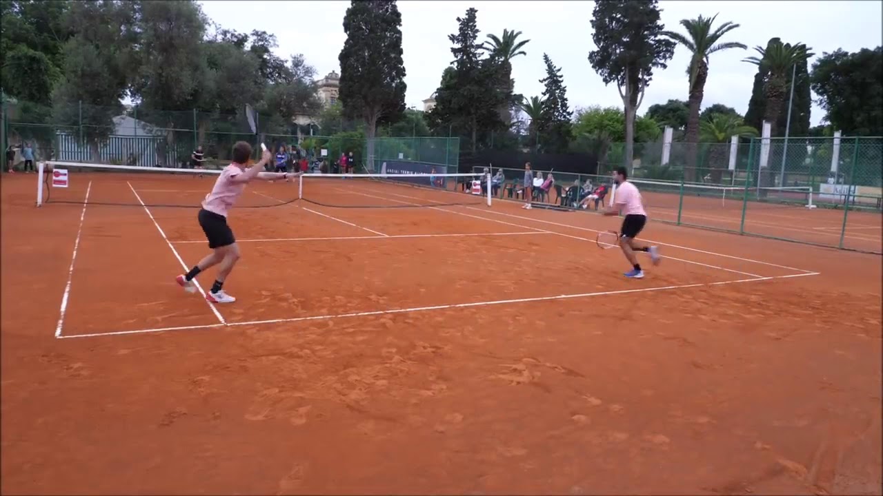 tennis doubles practice match 1 ダブルスの練習試合1 - YouTube
