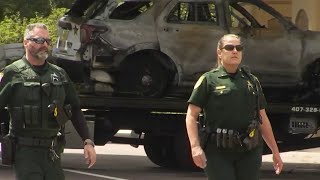 Seminole County deputy hurt in fiery patrol vehicle crash near Sanford, officials say