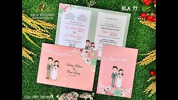 Thiệp cưới giá rẻ SLA77 - THIỆP CƯƠI SALA HCM