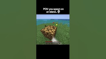 WHEN YOU SPAWN ON ISLAND! #minecraft  #gaming #meme #trending #minecraftmemes #trend #minecraftshort
