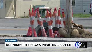 Roundabout construction delays impacting school traffic in Monclova Twp