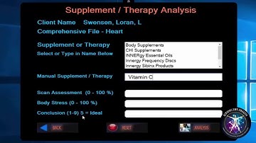 7 2 0 Training AO Scan Supplement Therapy Analysis Software on the AO Body Analyzer