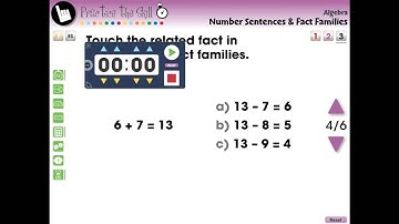 CC7301 Algebra: Number Sentences & Fact Families - Practice the Skill 3 Mini