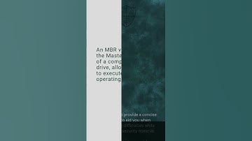 MBR Virus, Master Boot Record Virus, Cybersecurity Mini Dictionary #shorts