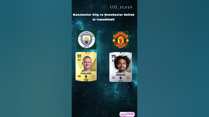 Manchester United vs Manchester City in fcmobile25| ovr comparison #shorts #fcmobile25