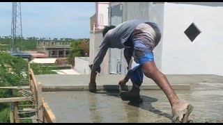 Traditional craft technique step by step building Reinforced Concrete ceiling floor for new house