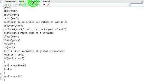 RStudio Env and Variables in R