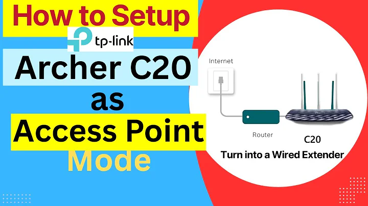 TP-link Archer C20 as Access Point mode to Use as Wired Extender | Setup C20 into a AP Mode