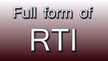 Full form of RTI