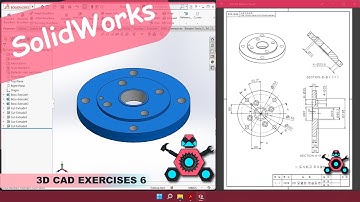 SolidWorks | 3D CAD EXERCISES 6 | StudyCadCam | Solution Tutorial |