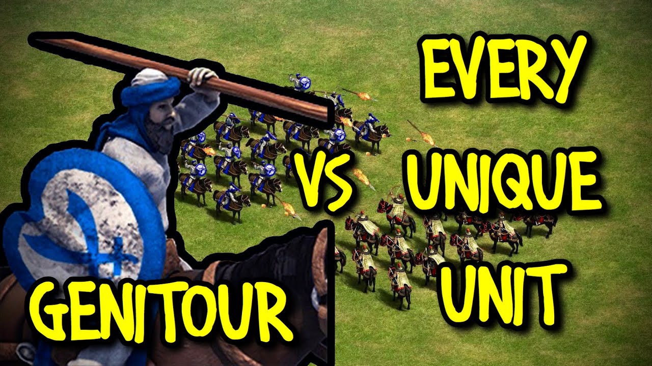 ELITE GENITOUR vs EVERY UNIQUE UNIT | AoE II: Definitive Edition