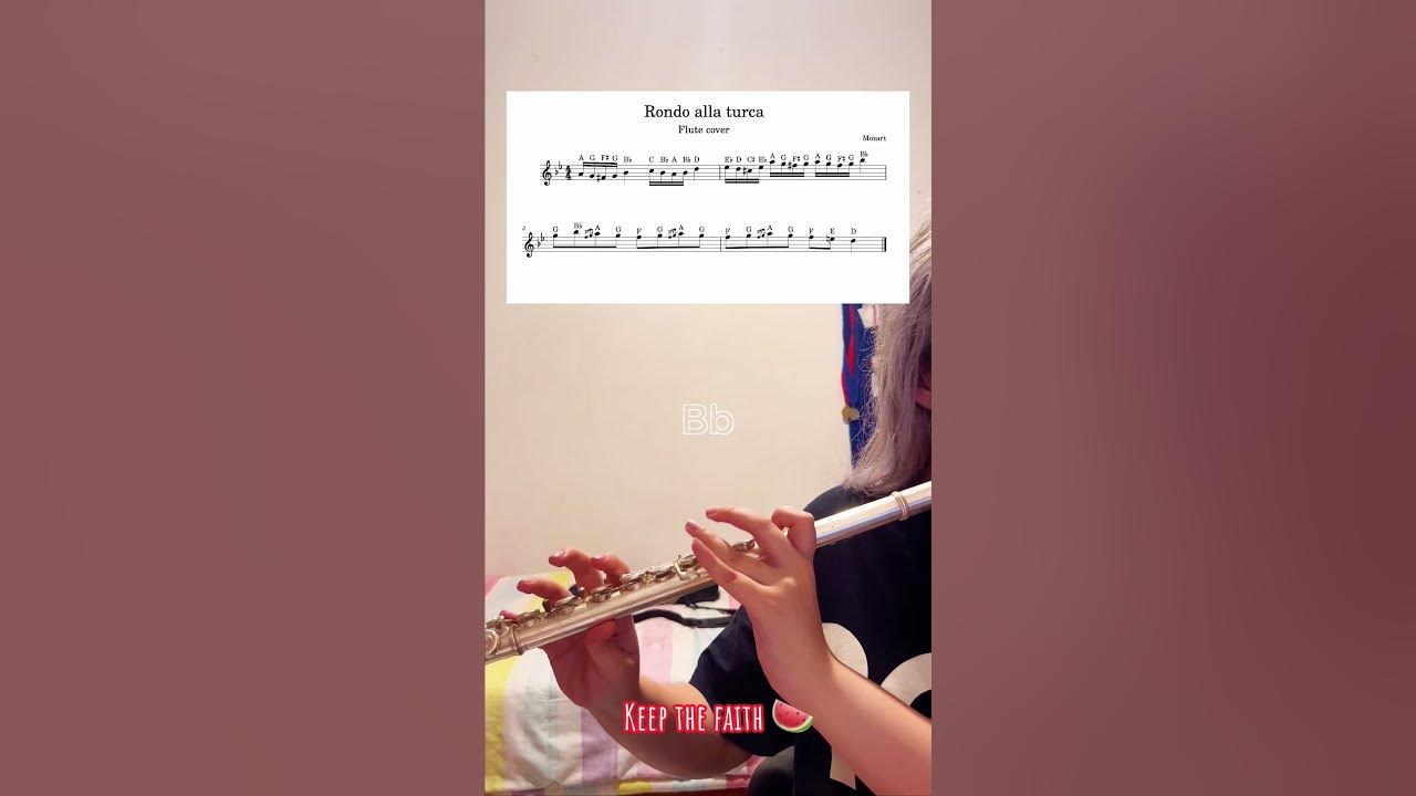 Rondo alla turca | sped up| flute tutorial |sheet music Rondo alla turca | sped up| flute tutorial |sheet music