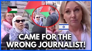 Palestinian CHARGES At Swedish Journalist, Gets HANDLED By Security!