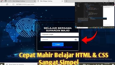 🔐 Belajar HTML & CSS: Membuat Form Login Modern, Menarik, dan Responsif 🎨