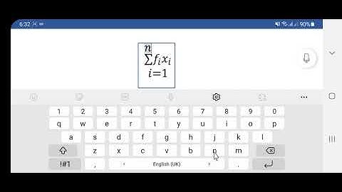 write or type summation with limits of statistics on mobile phone by ms word.