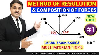 SOLVED PROBLEMS ON METHOD OF RESOLUTION AND COMPOSITION OF FORCES (PART-1) | ENGINEERING MECHANICS