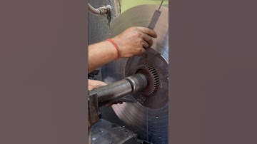 300 KG hard Gear ⚙️ operation on manual lathe machine part-3 #machine #forging #lathe #lathemachine