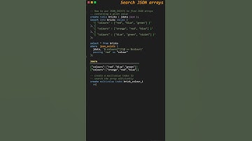 Search JSON arrays with JSON_EXISTS #sqltips