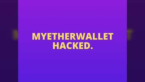 Myetherwallet hacked ..Save coin