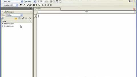 Using the KompoZer Site Manager