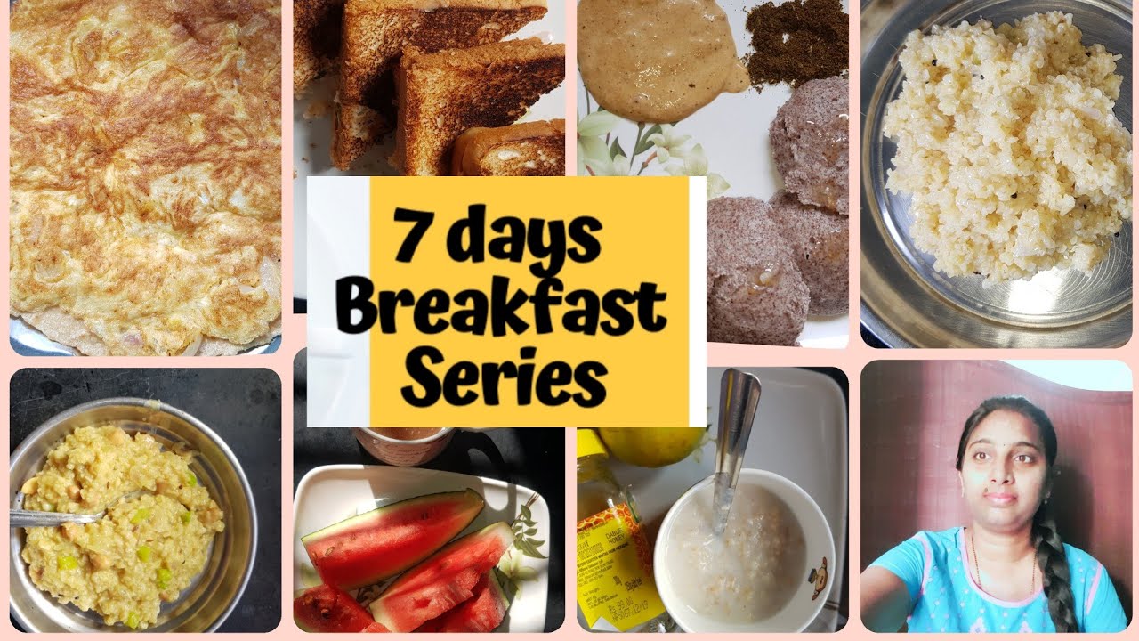 My one week healthy breakfast recipes/Monday to Sunday simple breakfast