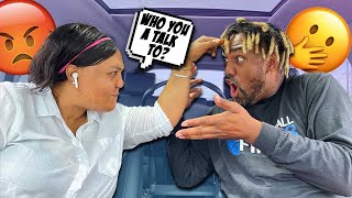 DISRESPECTFUL Prank On JAMAICAN MOM WHILE DRIVING *GETS HEATED*
