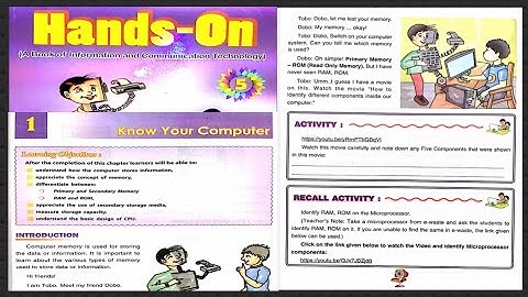 5, Know Your Computer Class-5 DAV / DAV Class-5 Computer 1st Chapter @ Sikshapur