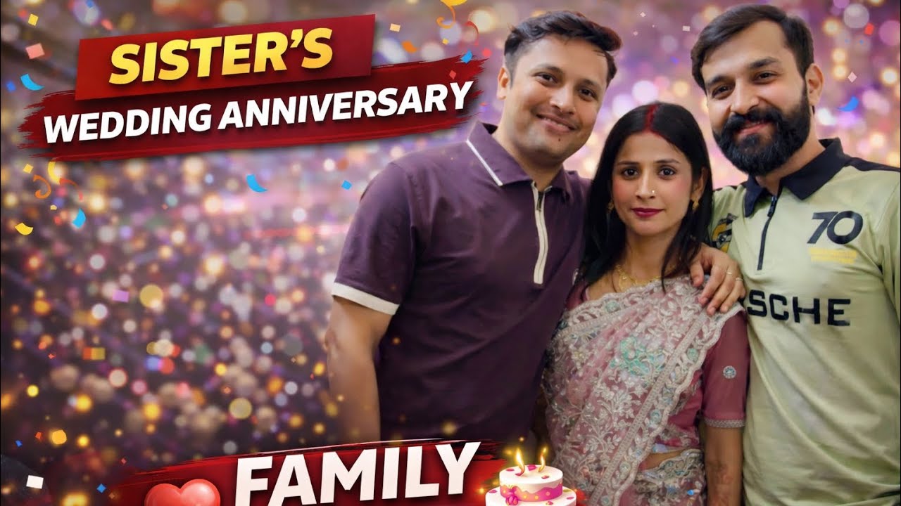 Sister Wedding Anniversary Celebration ❤️ | Cake Cutting & Fun | #shubjeetadda | VLOG 017