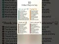 Other ways to say in English || English other way to say