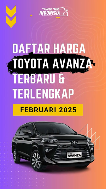 Daftar Harga Toyota Avanza Terbaru Februari 2025! Beli Yuk! #avanza  #daftarhargamobil