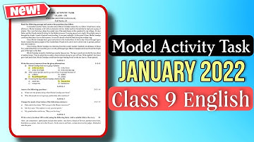 Class 9 English Model Activity Task January 2022| WBBSE| Activity Task 2022