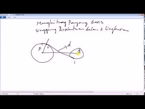 Menghitung Panjang Garis Singgung Persekutuan Dalam 2 Lingkaran Youtube