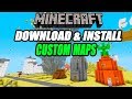 Minecraft how to download  install custom maps tutorial