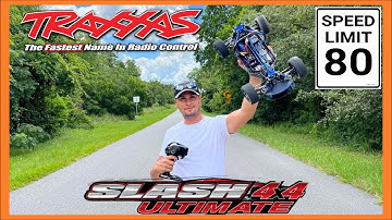Traxxas slash 4X4 ultimate VXL 3s top speed run achieved