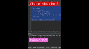 implementation of bubble short using python