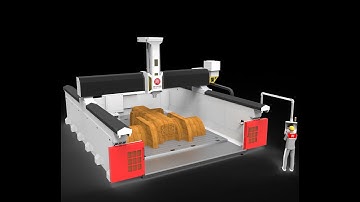 Large wood mold/pattern making cnc gantry milling machine.