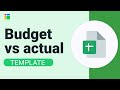 Best budget vs actual template in Google Sheets with a dashboard