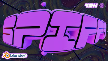 Atomic Y2K Logo In Blender With A Fisheye Effect (Beginner Friendly)