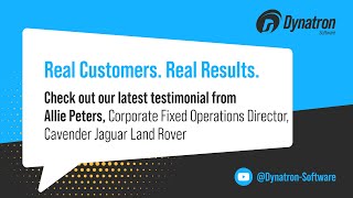 Allie Peters | FOD, Cavender Jaguar Land Rover | Dynatron Software Customer Testimonial