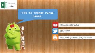 How to Change Range Names in Excel 2016