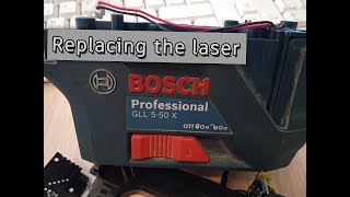 Replacing the laser BOSCH GLL 5 50 X