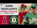 Los Angeles Angels vs. Oakland Athletics Highlights | March 5, 2021 (Spring Training)