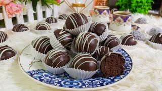 كرات الشوكولا بالسميد ب كوب سميد واحد حضري احلى حلى لضيوفك والكمية ٣٠ قطعة/  Chocolate balls recipe