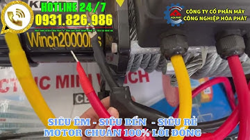 Tời điện ắc quy. Tời điện 12V 2000lb. Tời điện 24V. Tời điện kéo xe, tời điện kéo gỗ. Tời điện 1 tấn